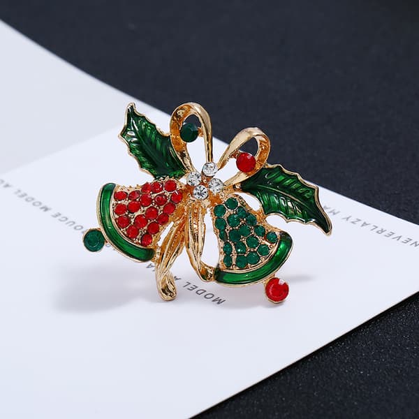 Brosch med julmotiv MultiColor