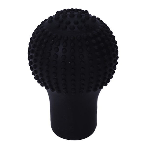 Car Vehicle Round Black Silicone Nonslip Shift Knob Cover