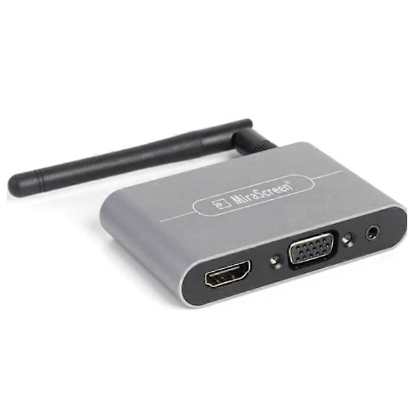 MiraScreen X6W Plus 4K Langaton HDMI-yhteensopiva Näyttöadapteri Dual Band 5GHz WiFi-vastaanotin VGA Wir