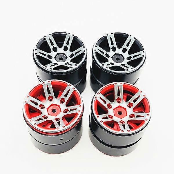 4 kpl Rc Rock Crawler -vanne 1,9 tuuman Beadlock 1/10 Axial Scx10 90046 Cc01 D90 D110 Tf2 -4 (musta)