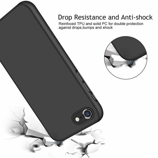 iPhone 7/8/SE skal silikon Svart