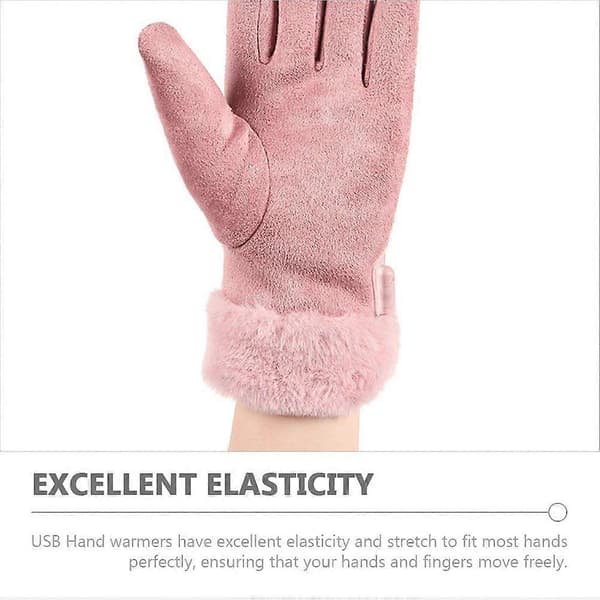 1 Set USB Uppvärmda Handskar Uppvärmda Handskar Kvinnor Män Värmehandskar Termiska Handskar