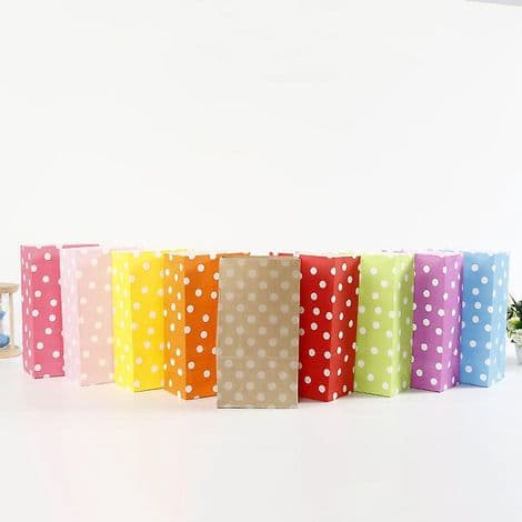 Prickiga presentpåsar i papper - Förpackning med 20 pappersgodispåsar, små presentpåsar, färgglada presentpåsar, DIY-presentpåse i papper för B