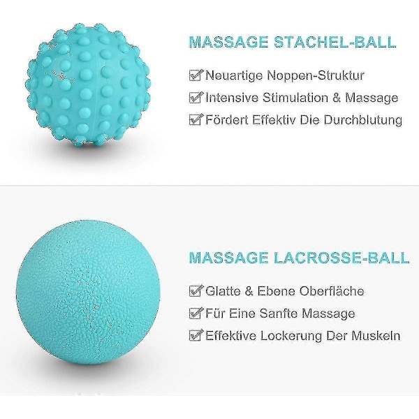 Senaste Förbättrade Versionen Fotmassageapparat Fotmassagerulle [set med 3] Muskelrulle & Bollset Innovativ Fotmassagerulle Fot Igelkottsboll För R