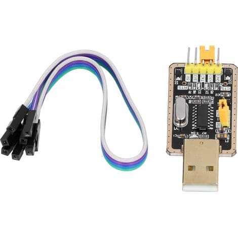USB til TTL seriell adapterbrikkekonverteringsmodul + feilsøkingskabel (3,3V 5V)