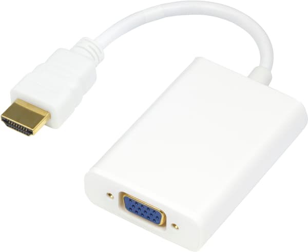 HDMI til VGA + lydadapter, 19-pin ma - 15-pin fe og 3,5mm