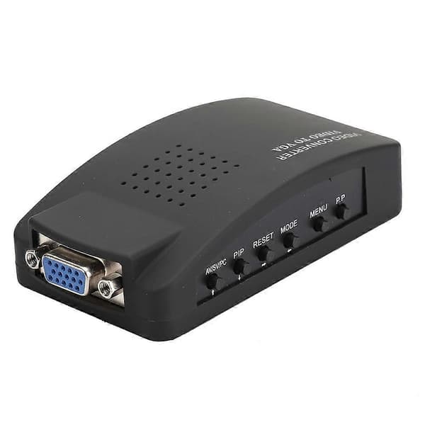 BNC S Video Til VGA HD Konverter Adapter For Datamaskin PC Skjerm