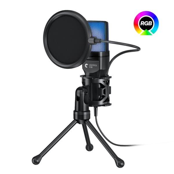 RGB Gaming Microphone - High Sensitivity & Flexible