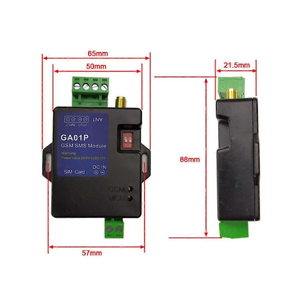 GA01P Automat GSM Alarmboks Understøtter Strømsvigt Alarm Én Alarmindgang Én Alarmspænding O