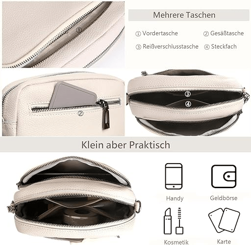 Crossbodyväska Axelväska PU Läder Vit