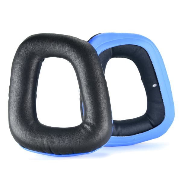 PU øreputer for Logitech G35 G930 G430 F450 G331 G231 G431 G432 Svart+Blå
