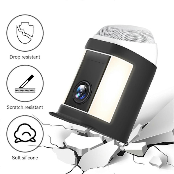 För Ring Spotlight Cam Plus Utomhussäkerhetskamera Väderbeständigt Fodral Flexibelt Silikonskydd