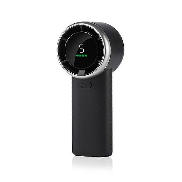 Puettava tuuletin 5-nopeuksinen suurinopeuksinen, USB ladattava näytöllä, kompakti muotoilu sisä- ja ulkokäyttöön A