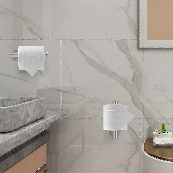 Perforeret toiletpapirholder til badeværelser og toiletter, klæbemiddel til badeværelser og toiletter, rustfrit stål 2023