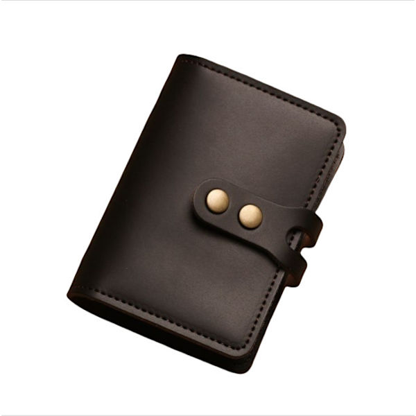 RFID Blocking Card Wallet, Secure Leather Card Holder with Multiple Card Slots Black