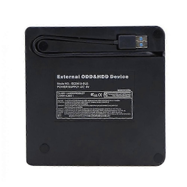 PC Laptop Ekstern USB 3.0 DVD RW CD Brænder Bærbar Optisk Drev Brænder Læser Afspiller Bakke Portab jn