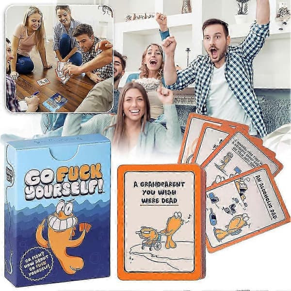 2025 Vuxen Go Fish Spel Hilariskt Kortspel för Möhippor