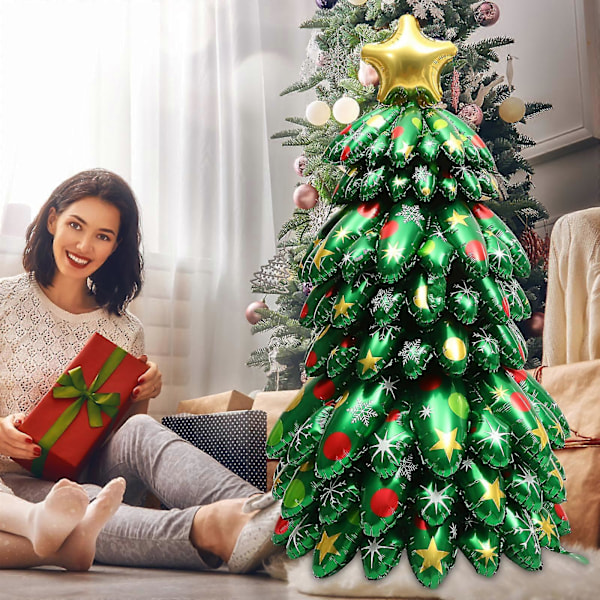 Oppustelig Juletræ Julefest Dekoration Udendørs Have Græsplæne Juletræ XiXi