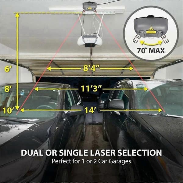 Laserparkeringssensor for garasjetak, posisjonering og korrigering, parkeringssensorhjelp, overvåkingssystem, EU-plugg