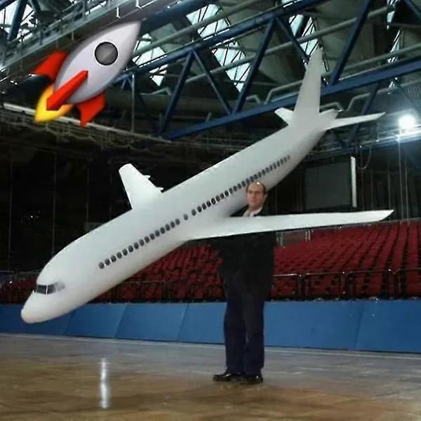 Super Cool Oppustelig Legetøjsfly Børns Store Oppustelige Flymodel 2m