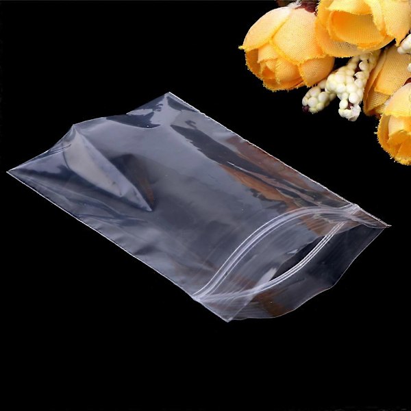 100-pak - 5x7cm Lynlåsposer / Lynlåsposer / Zip Lock Poser Transparent