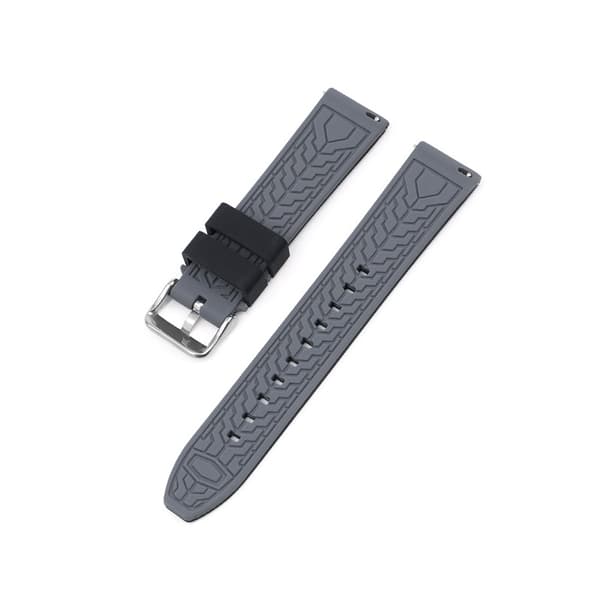 Soft Silicone Strap for Omega x Swatch MoonSwatch Black+Grey