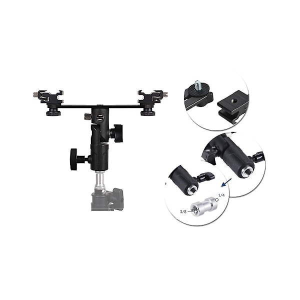Flash Base Reflektor Flash Guide Fotografi Fylllys Stativ Telefon Multi-posisjon Live Streaming Slide Stativ, a