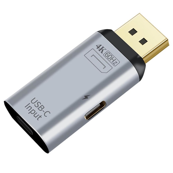 USB C Adapter Type-C hun til -kompatibel DP MiniDP hanadapter HD Video 4K@60Hz (DP-kompatibel I