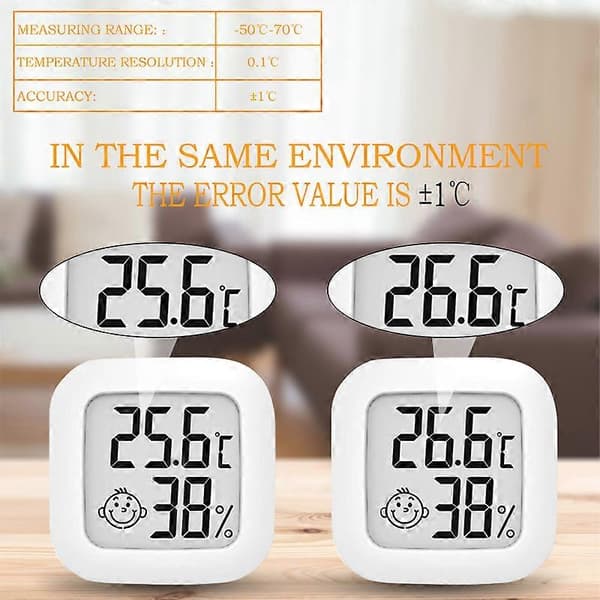 Mini Inomhus Termometer LCD Digital Temperatur Rum Hygrometer Mätare Sensor Luftfuktighetsmätare Inomhus Termometer Temperatur