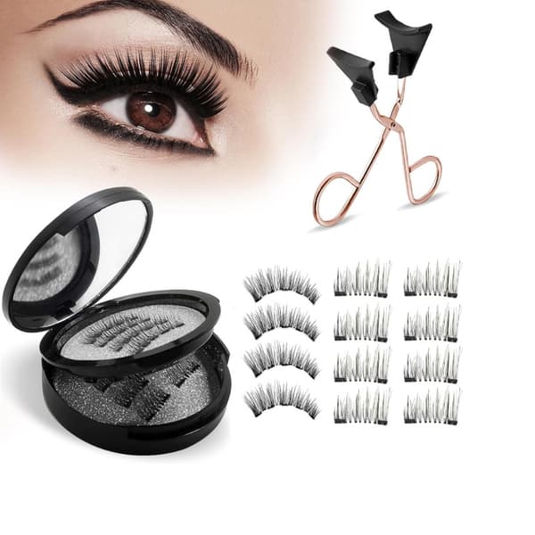 Magnetic False Eyelashes: Full and Half Eye Sets for Glamour