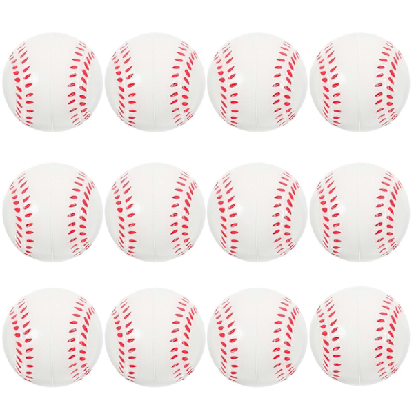 12 st Elastiska Basebollar Flexibla Basebollar Småbarnsbasebollar Fidget Baseboll Studsboll