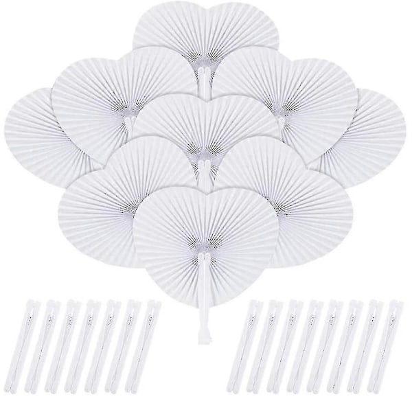 Sd Fans Folding, 24 stk. Håndholdt Folde Vifte Bryllup Rotte Vifter Ideel Bryllup -YoGu