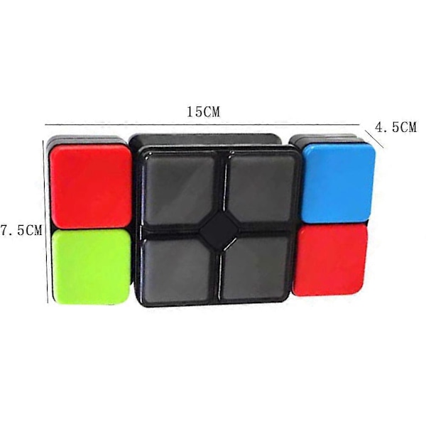 LED Magic Music Cube Flip Slide Cube Lys Multiplayer Puslespil Legetøj 4 Spiltilstande Børn Julegave