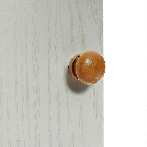 10 stk 25mm Naturlig Tre Treskap Knotter Skuff Garderobe Dørhåndtak