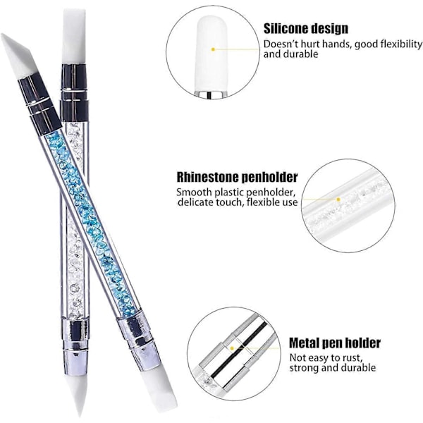 5 stk. Silikone Neglekunst Pen