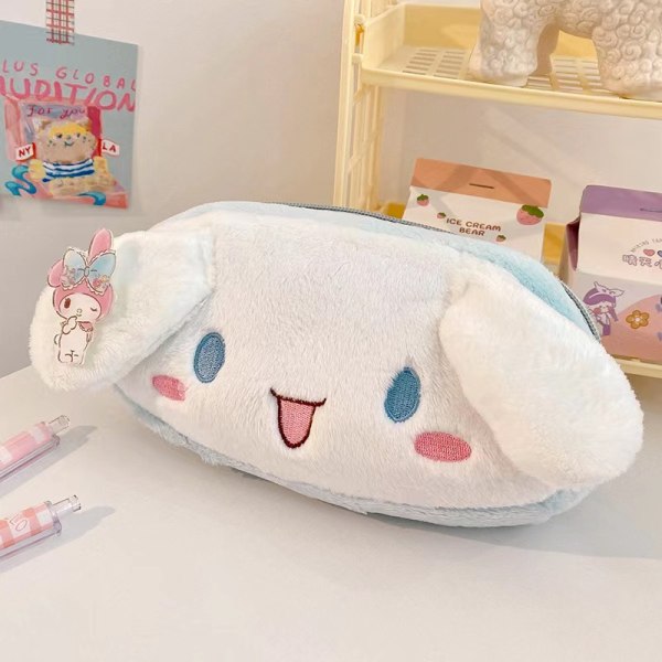 1 stk 21 cm super sød Kawaii plys penalhus - perfekt til anime- og tegneserieelskere Cinnamoroll