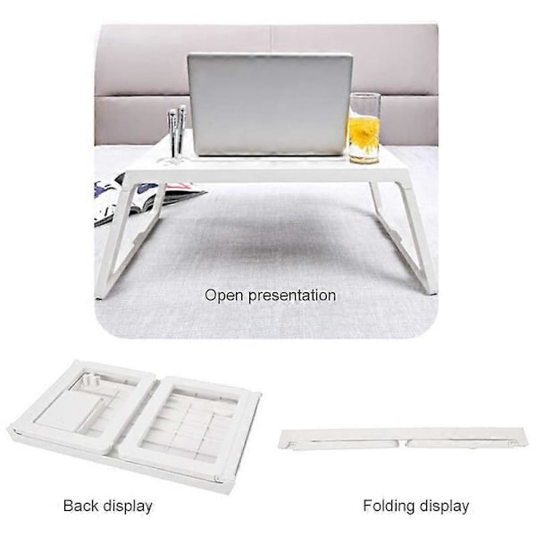 Foldbart Laptopbord til Seng, Skriveborde til Skødet Seng Laptops Bakker til Spisning og Laptop Stand Skødebord, Com