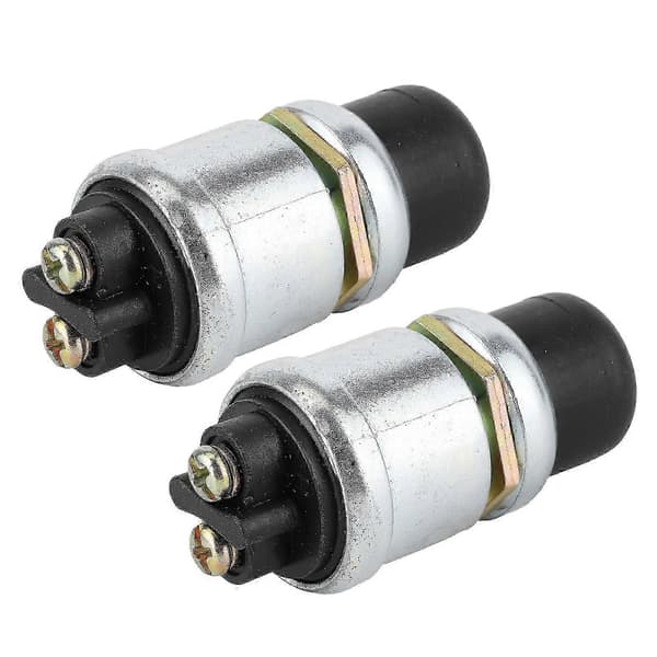 2 stk. Horn Motorstartbryter SPST Trykknapp Starter Vanntett 50A 12V for Bil Båt