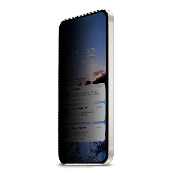 För OnePlus 12 5G Sekretess Skärmskydd Sidolim Anti-spion Härdat Glas Film