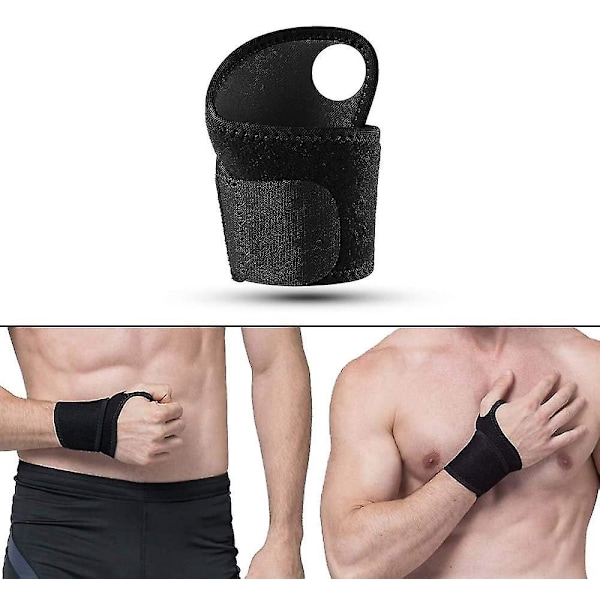 Håndledsstøtte, (2 pak) Justerbar håndledsbandage med burrelukningsdesign