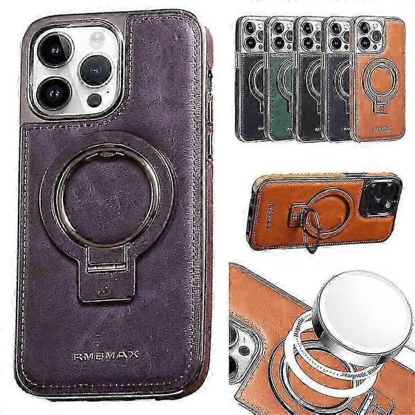 Lyxigt Läder Osynligt Ställ Telefonfodral För Iphone Case15/14/13 Pro Max