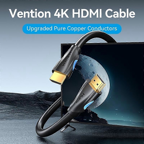 Typ A VENTION AAOBK 8m 4K 30Hz HDMI 2.0 Hane till Hane Adapterkabel för TV Monitor Projektor