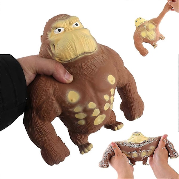 Stretchig Lim-sandfylld Gummi Gorilla, Latex Gorilla Mjuk Avkoppling Dockleksak, Djur Högelastisk Stretchbar Avkoppling, Avkoppling Leksak