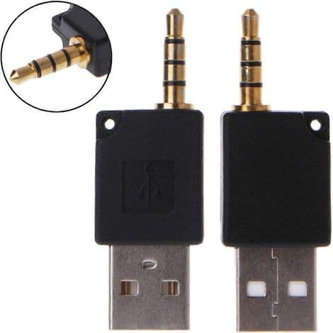 USB 2.0 uros-3,5 mm:n liitinsovitin iPod Shuffle 1G 2G:lle ja Apple-laitteille