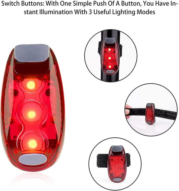 9-pack Säkerhetslampor, Cykel Hög Synlighet Strobe Lampor, (röd/blå/grön)
