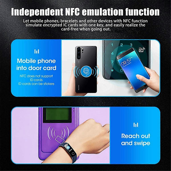 NFC RFID Kortkopierare Läsare Skrivare, NFC Smart Kortläsare Skrivare RFID Kopierare, Engelsk Version ICopy X