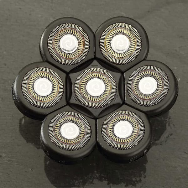 7d Elektrisk barbermaskin erstatningshoder 7 hoder hode (gull)