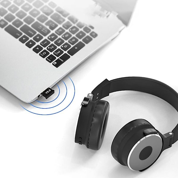 Bluetooth-adapter Trådløs USB ABS Bluetooth-kompatibel 5.0 Mottaker Sender for Datamaskin JIKAIX