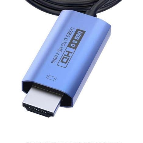 Bærbar USB-C til HDMI-adapterkabel med USB 3.0-omformer