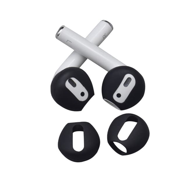Silikone ørepropper til AirPods 1/2 Generation Sort